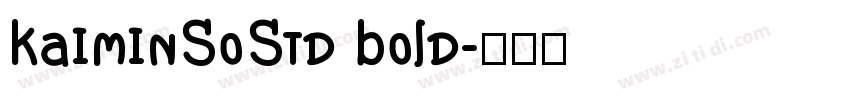 KaiminSoStd Bold字体转换